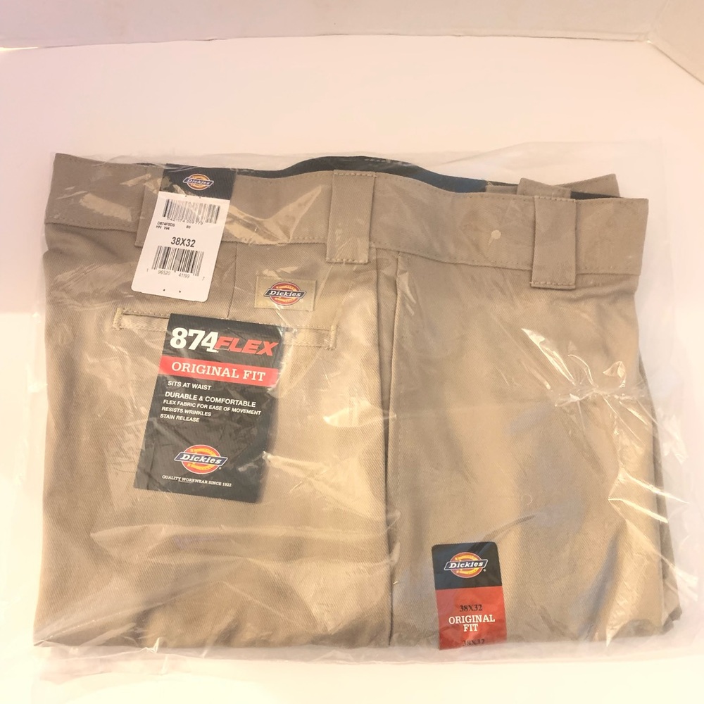 Dickies 874 Flex Original Fit Work Pants - Khaki Tan 38x32